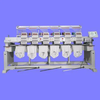 6 Head 12 Needle High Speed Commercial Hat Broderi Broderi 400 * 450 Mm